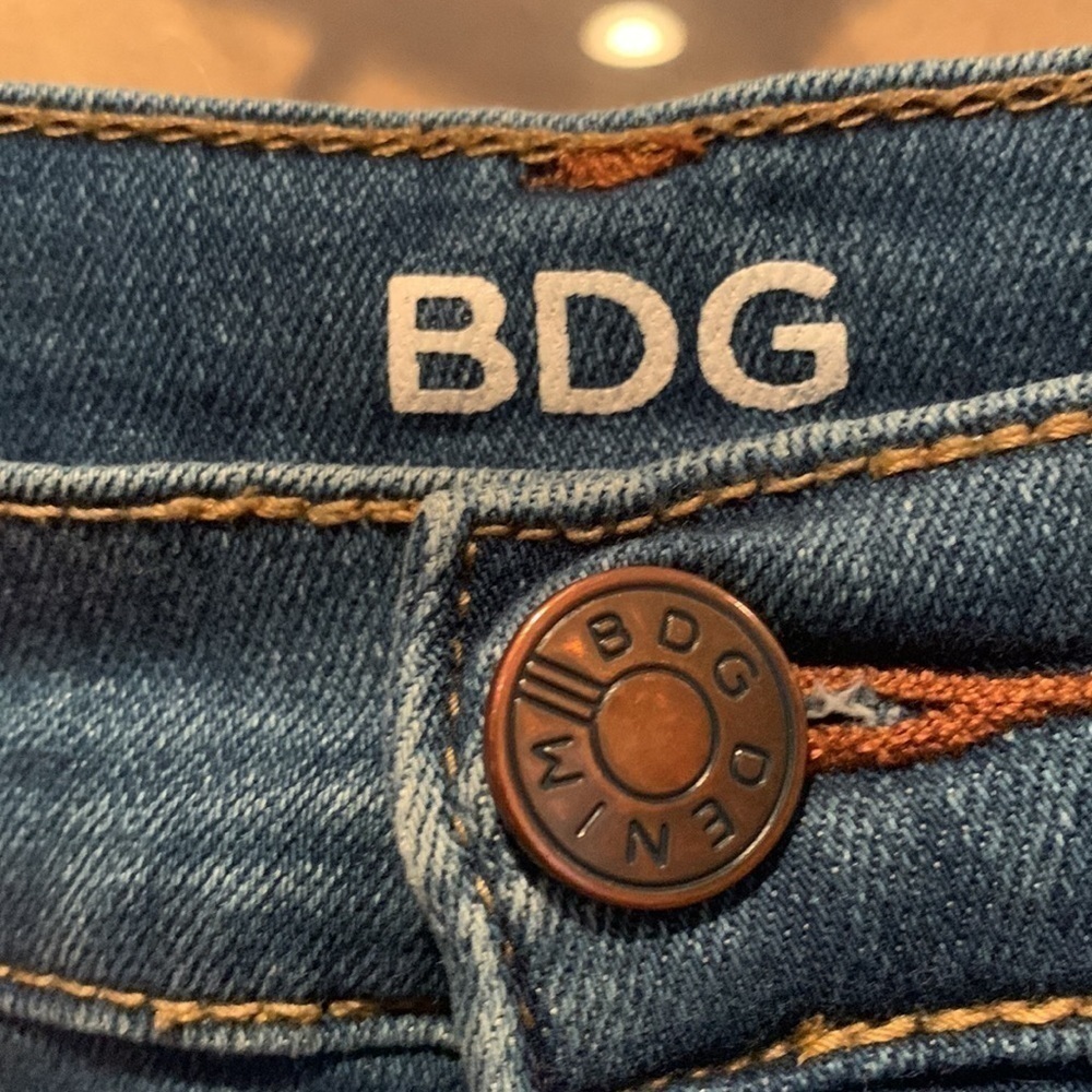 BDG | High Rise Sean Jean Ankle Blue Denim 4 Pocket Zipper Button Fly 28 W 29 L - Picture 5 of 16
